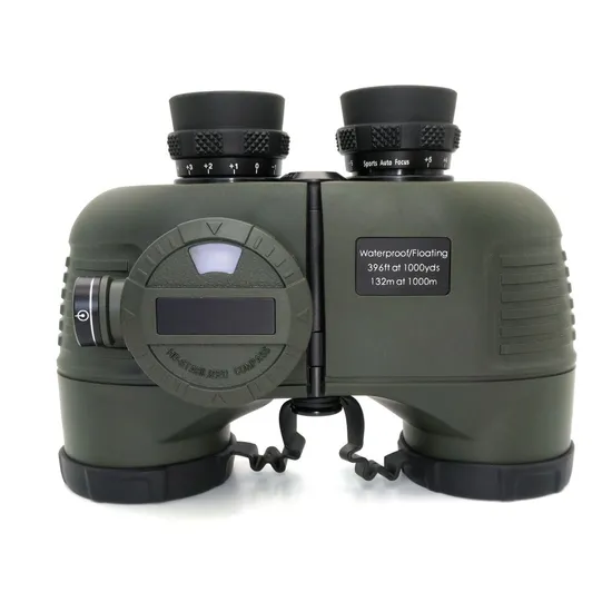 7X50 10X50 Binoculars Waterproof with Internal Rangefinder & Compass 