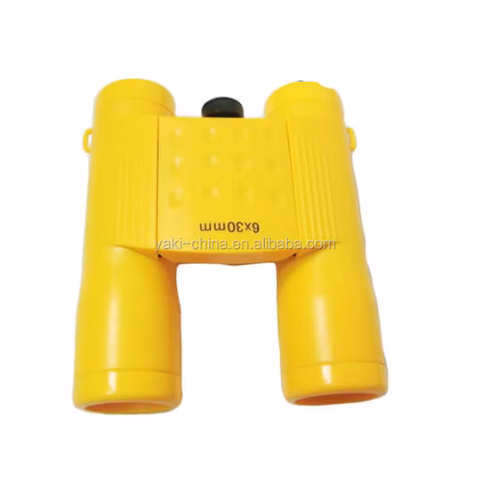 6X30 Customized Yellow Color Foldable Kids Binoculars Mini Fixed Focus