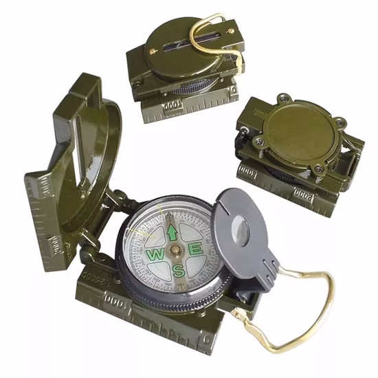 Handheld Outdoor Waterproof Pocket Aluminium Alloy Compass for Camping Hiking