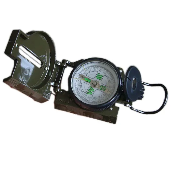 Outdoor Multipurpose Hiking Camping Metal Lens Map Measure Compass 