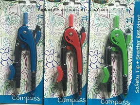 Safety Plastic School Compass Metal Compass Student Compass 